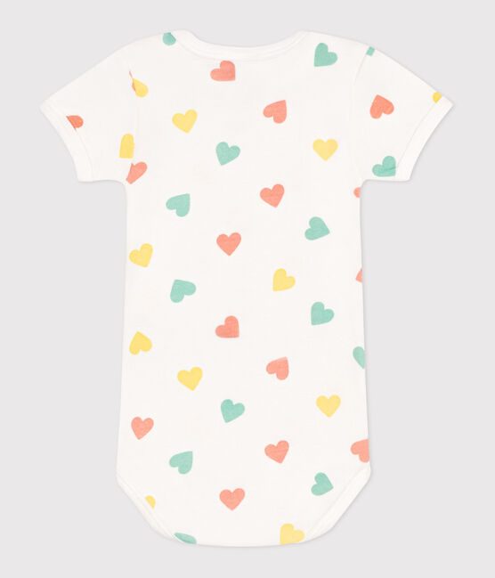 Body a maniche corte in cotone con stampa neonato blu MARSHMALLOW/ AQUATIC