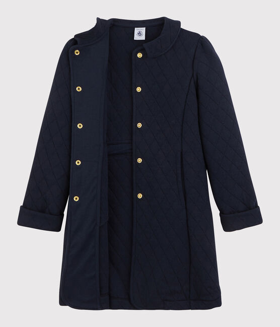 Cappotto in tubique bambina blu SMOKING