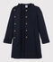Cappotto in tubique bambina blu SMOKING