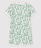 Tutina corta cactus bebè in cotone/lino bianco MARSHMALLOW/bianco MULTICO