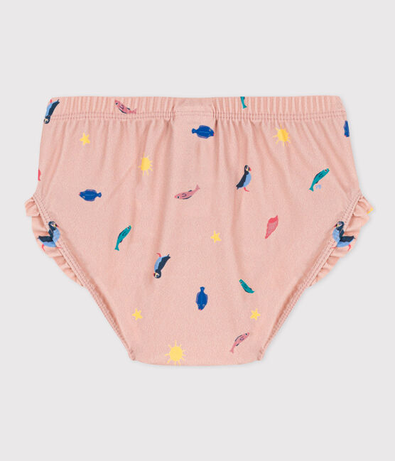 Slip mare in materiale riciclato per bebè rosa SALINE/bianco MULTICO