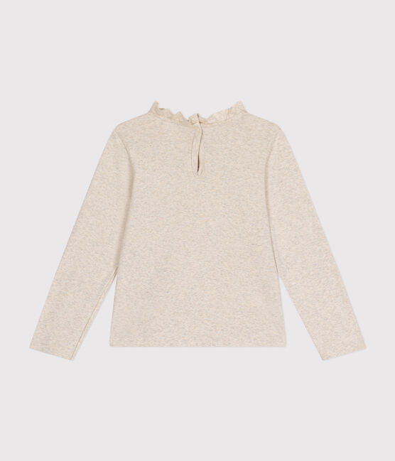 T-shirt a maniche lunghe a costine bambina beige MONTELIMAR CHINE
