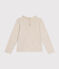 T-shirt a maniche lunghe a costine bambina beige MONTELIMAR CHINE