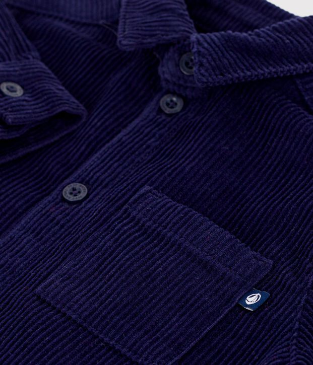 Camicia in velluto tinta unita neonato. SOIR
