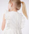Abito senza maniche in cotone bambina bianco MARSHMALLOW