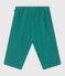 Pantaloni in cotone tinta unita neonato verde