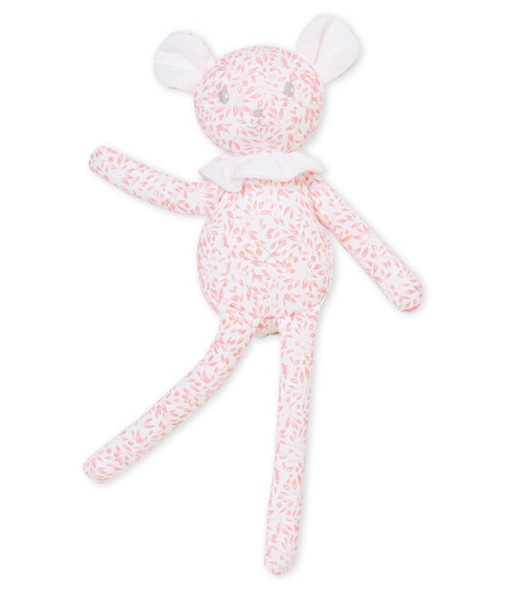 Doudou agnellino jersey stampato bianco MARSHMALLOW/rosa JOLI