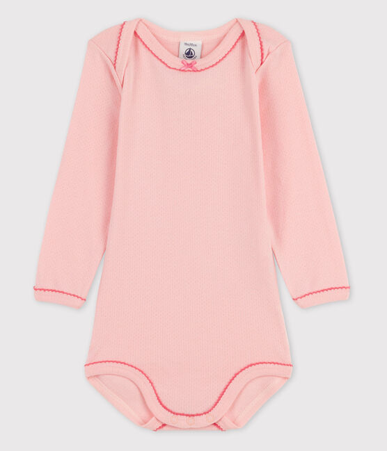 Body manica lunga bebè femmina rosa MINOIS