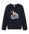 Pull bambina blu SMOKING/bianco MULTICO