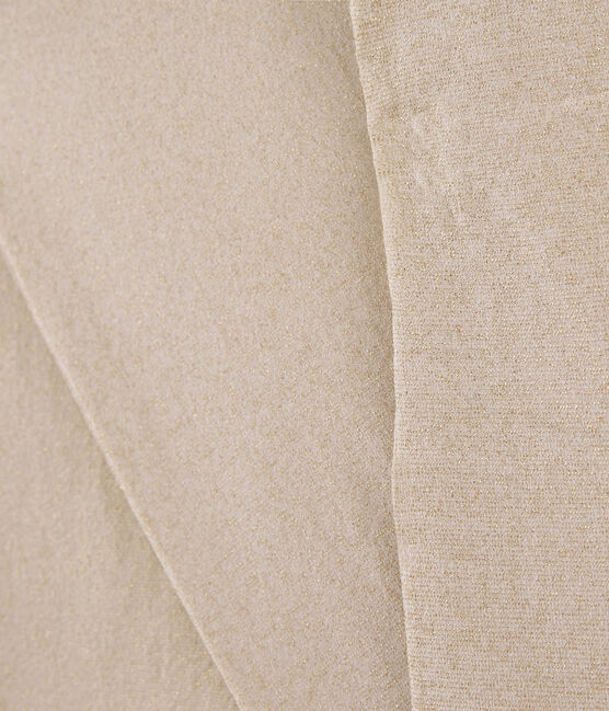 Collant in microfibra per bambina bianco MARSHMALLOW/giallo DORE