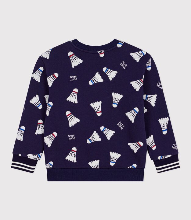 Felpa in cotone stampato bambino blu/multicolore