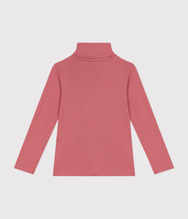 Dolcevita in cotone bambina/bambino rosa