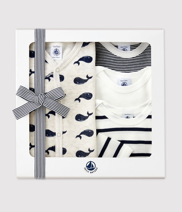 Confezione regalo beb&egrave; balene variante 1