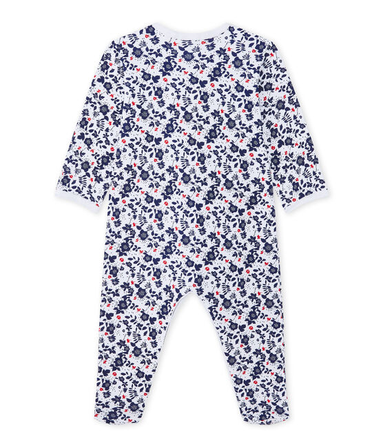 Tutina bebè bambina stampata bianco ECUME/bianco MULTICO