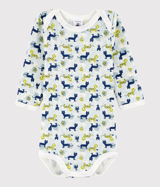 Body manica lunga bebè unisex bianco MARSHMALLOW/bianco MULTICO