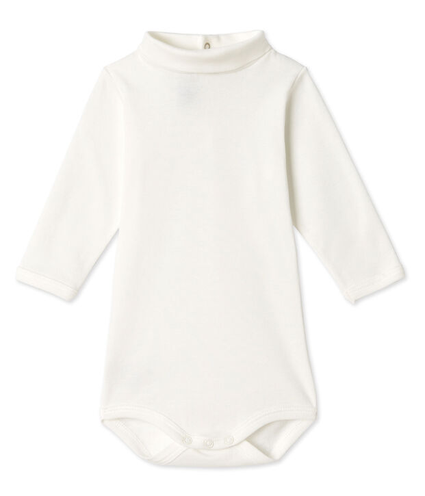 Body beb&egrave; scollo tondo bianco Lait