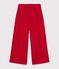 Joggers a gamba ampia in cotone bambino rosso