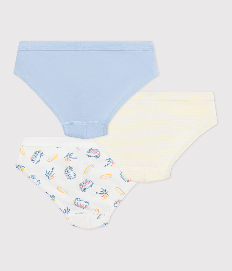 Set di 3 slip in cotone con furgoni stampati bambino multicolore