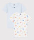 Confezione da 2 t-shirt manica corta bambina in cotone