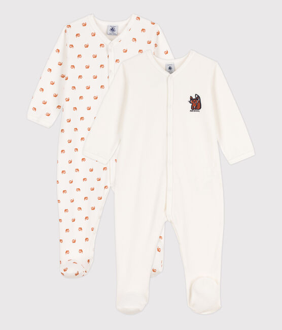 Confezione da 2 tutine pigiama di cotone per neonati variante 1