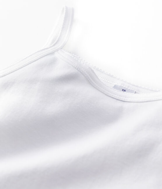 Canottiera con spalline L'ICONIQUE in cotone donna bianco ECUME