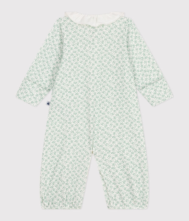 Sacco nanna in cotone con colletto a fiori neonato bianco/multicolore