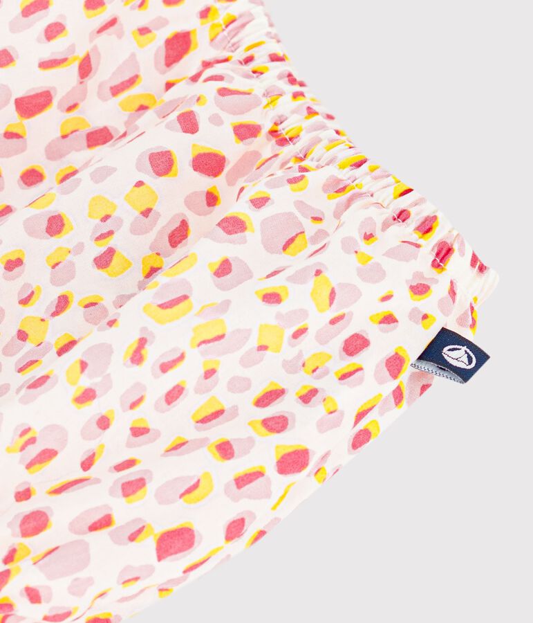 Bloomer in cotone con stampa neonata bianco/multicolore