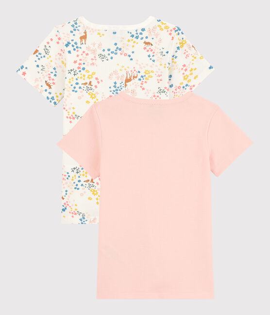 Confezione da 2 t-shirt bambina a maniche corte in cotone biologico variante 1