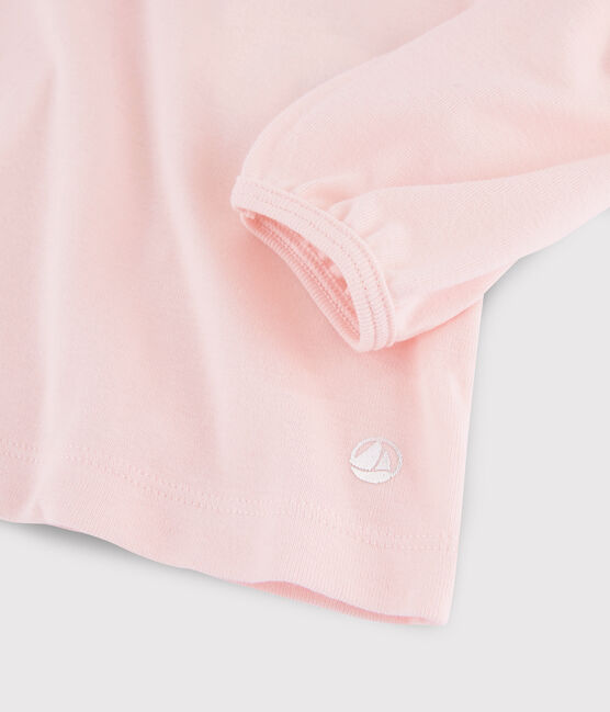T-shirt con scollo bambina rosa MINOIS