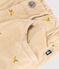 Pantaloni in velluto fantasia bambina beige CAJOU/ MULTICO