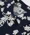 Camicia manica corta bebè in popeline con fantasia hawaiana blu MEDIEVAL/bianco MARSHMALLOW