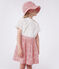 Gonna in cotone a fiori bambina rosa CHARME/bianco MARSHMALLOW