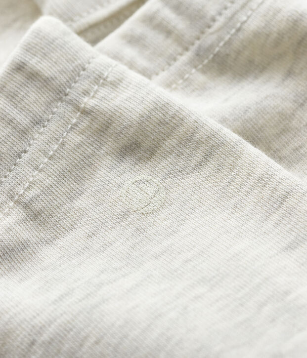 Leggings beb&egrave; femmina a costine 1x1 in tinta unita beige