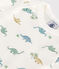 Body a maniche corte in cotone con stampa neonato bianco MARSHMALLOW/bianco MULTICO