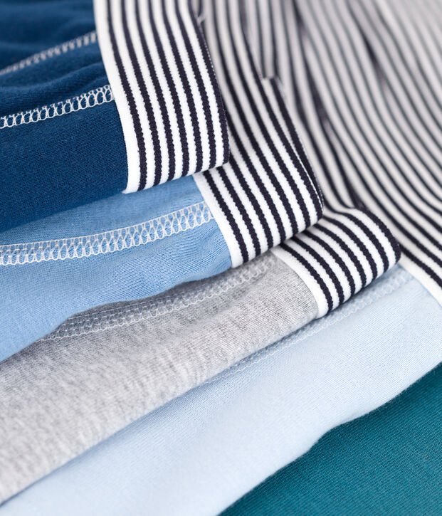 Set da 5 boxer in cotone a tinta unita bambino multicolore