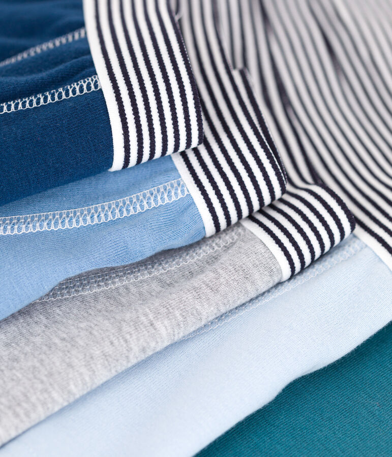 Set da 5 boxer in cotone a tinta unita bambino multicolore