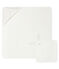 Cofanetto asciugamano quadrato da bagno e doudou bebè in spugna e tubique bianco MARSHMALLOW/bianco MULTICO