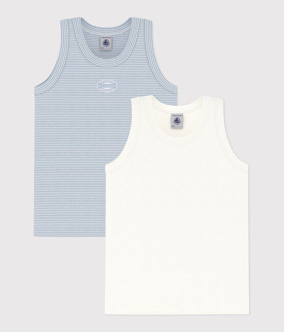 Set di 2 canottiere in cotone bambino variante 1