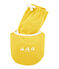 Pigiama corto bambina a costine giallo HONEY/bianco MARSHMALLOW