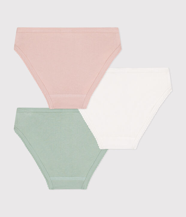 Set di 3 slip in cotone tinta unita bambino multicolore
