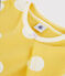 Pigiama bambino corto a pois a costine giallo BLE/bianco ECUME