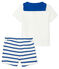Completo due pezzi bebè maschio bianco MARSHMALLOW/blu SURF