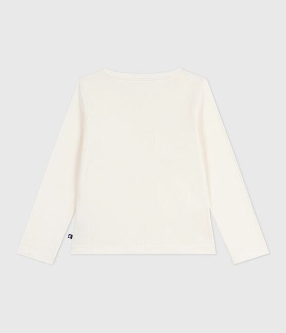 T-shirt a maniche lunghe in cotone con stampa bambina MILK/ MULTICO