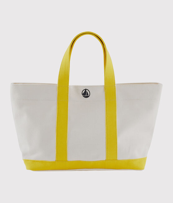 Borsa shopping bianco MARSHMALLOW/giallo SHINE