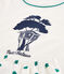 Pigiama corto albero bambino in lino/cotone bianco MARSHMALLOW/bianco MULTICO