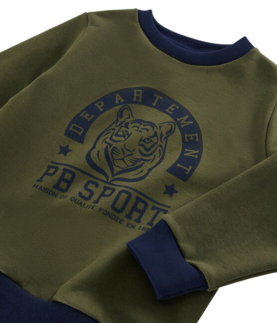 Felpa bambino verde MILITARY