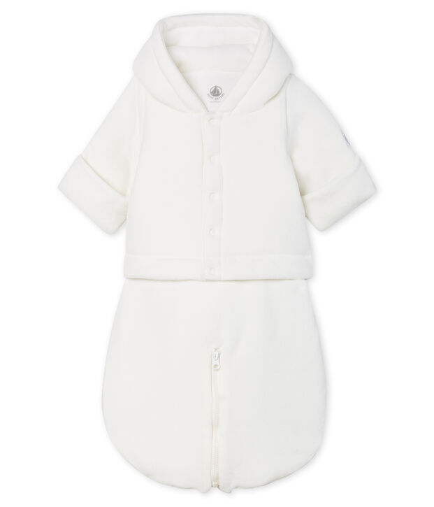 Tutina da pilota 3 in 1 beb&egrave; in ciniglia bianco