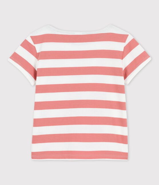 T-shirt a maniche corte in cotone bambina rosa PAPAYE/ MARSHMALLOW
