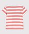 T-shirt a maniche corte in cotone bambina rosa PAPAYE/ MARSHMALLOW