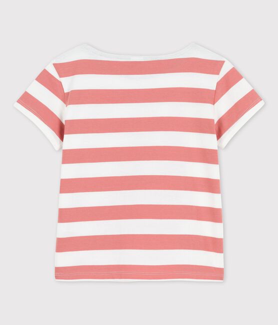 T-shirt a maniche corte in cotone bambina rosa PAPAYE/ MARSHMALLOW